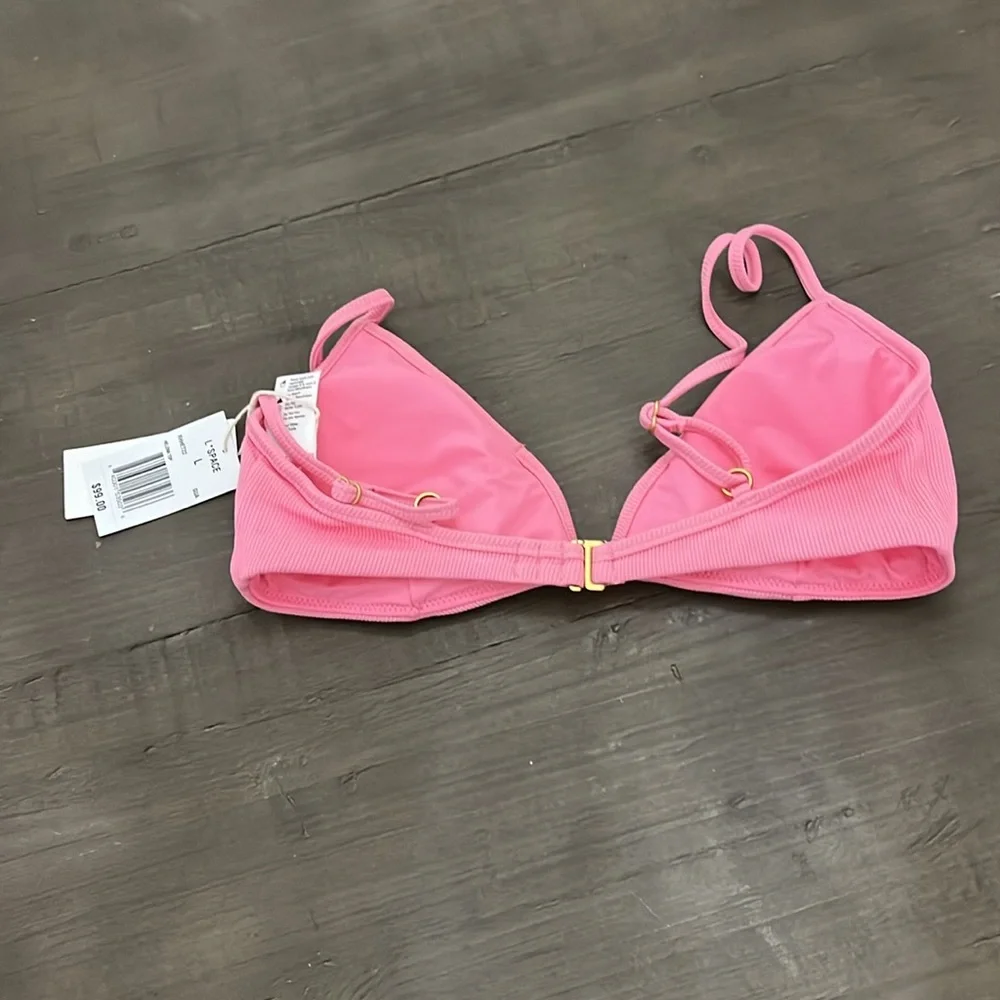 L*Space Helene Swimsuit Top Adjustable strap New with Tag Pink Guava Bikini
